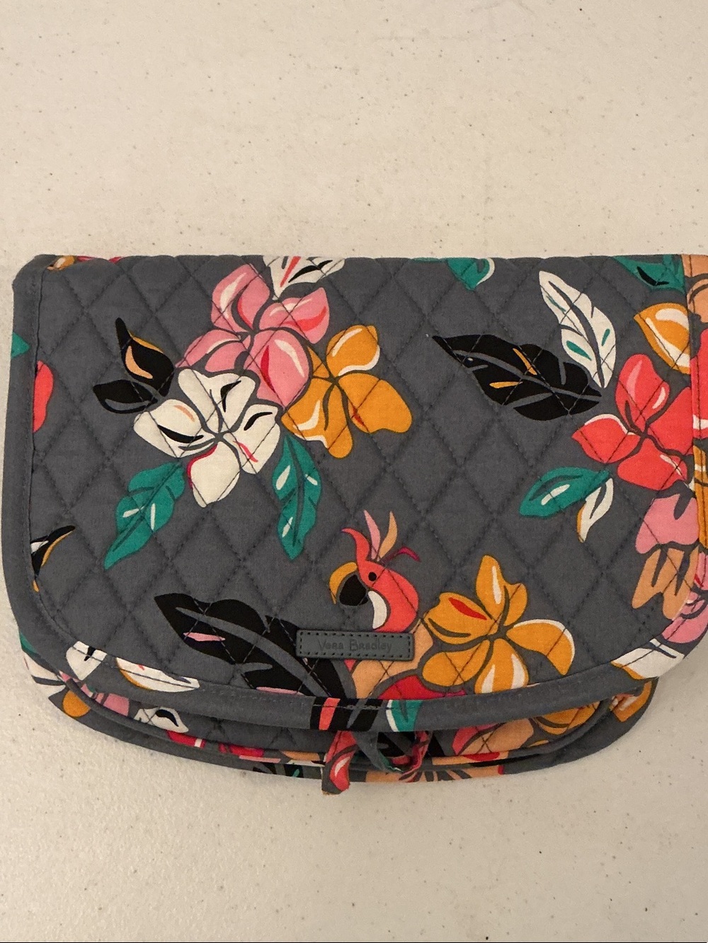 Vera Bradley Quilted Fold-Over medium Travel Organizer retired Coastal Paradise
